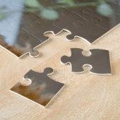 ふわふわの茶色いプードル犬 ジグソーパズル (側面)