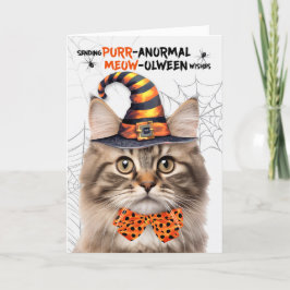 ふわふわの虎猫ハロウィーンキャットパーノーマルMEOWolween シーズンカード