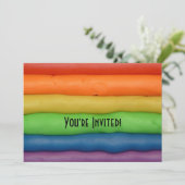 ふわふわの虹の粘土 招待状 (スタンド正面)