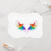 ふわふわの虹色の羽 カード (正面/裏面インサイチュ)