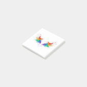ふわふわの虹色の羽 ポストイット (アングル)