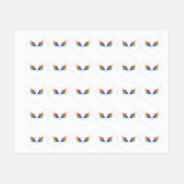 ふわふわの虹色の羽 ラベル (シート)