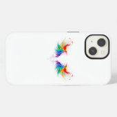ふわふわの虹色の翼 iPhoneケース (裏面横)