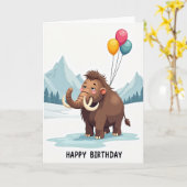 ふわふわの誕生日カード シャギー カード (黄色い花)