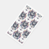 ふわふわの長毛灰色と白いタキシード猫 (コーナー)