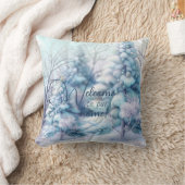 ふわふわの雪に覆われた独自の木を作成 クッション (ブランケット)