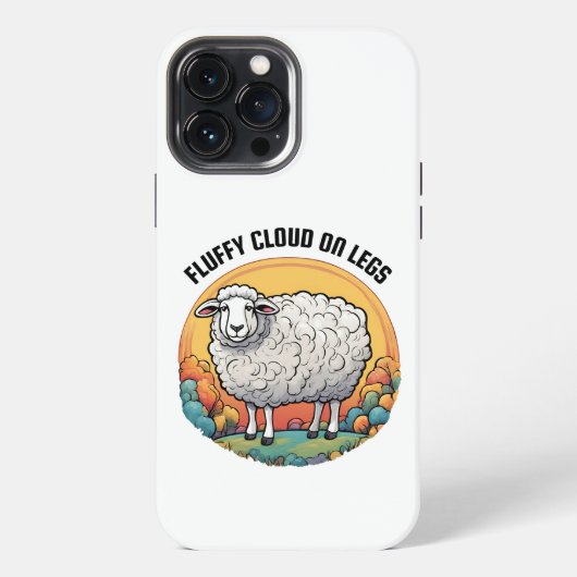 ふわふわの雲が乗った足 iPhoneケース (裏面)