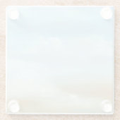 ふわふわの雲が広がる美しいスカイスケープ ガラスコースター (裏面)