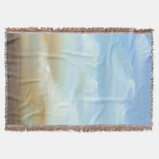 ふわふわの雲が広がる美しいスカイスケープ スローブランケット (正面)