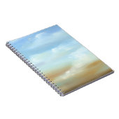 ふわふわの雲が広がる美しいスカイスケープ ノートブック (右側)