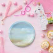 ふわふわの雲が広がる美しいスカイスケープ ペーパープレート (パーティー)