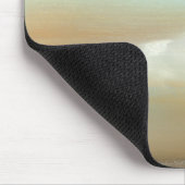 ふわふわの雲が広がる美しいスカイスケープ マウスパッド (コーナー)