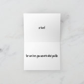 ふわふわの雲と緑の草原と青い空のカード カード (内部)