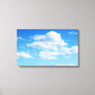 ふわふわの雲と青空 キャンバスプリント
