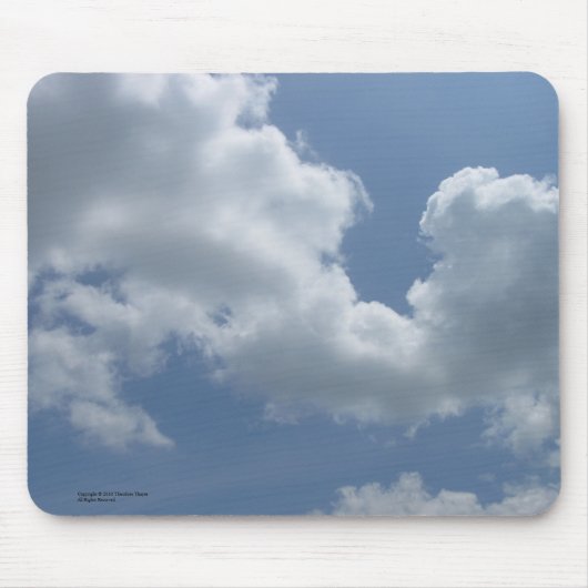 ふわふわの雲の口 マウスパッド (正面)