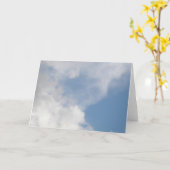 ふわふわの雲グリーティングカード カード (黄色い花)