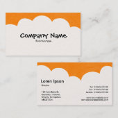 ふわふわの雲 – オレンジ 名刺 (正面/裏面)