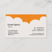 ふわふわの雲 – オレンジ 名刺 (裏面)