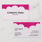 ふわふわの雲 – 深いクリムゾン 名刺 (正面/裏面)