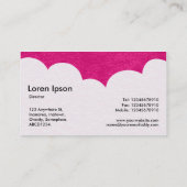 ふわふわの雲 – 深いクリムゾン 名刺 (裏面)