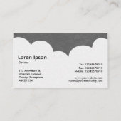 ふわふわの雲 – 灰色 名刺 (裏面)