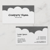ふわふわの雲 – 灰色 名刺 (正面/裏面)