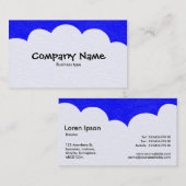 ふわふわの雲 – 青 名刺 (正面/裏面)