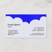 ふわふわの雲 – 青 名刺 (裏面)