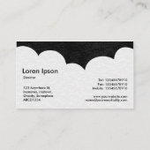 ふわふわの雲 – 黒 名刺 (裏面)