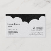 ふわふわの雲 – 黒 名刺 (裏面)