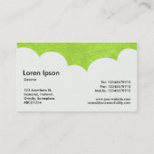 ふわふわの雲 – Martian Green 名刺 (裏面)