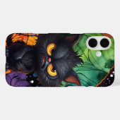 ふわふわの黒怒ハロウィン猫 Case-Mate iPhoneケース (裏面 (横))