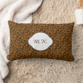 ふわふわのDIY自然カラーカスタムズモノグラム ランバークッション (ブランケット)