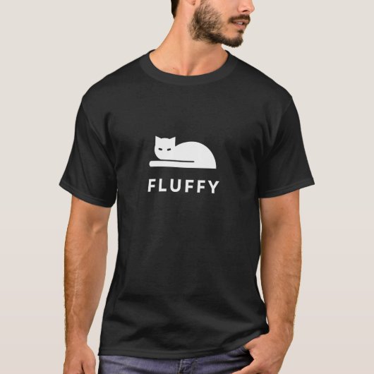 ふわふわのTシャツ | かわいいおもしろい子猫デザイン Tシャツ (正面)