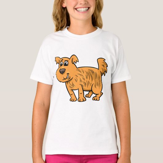 ふわふわオレンジの子犬 Tシャツ (正面)