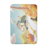 ふわふわカボチャの旅 バスマット (正面縦)