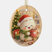 ふわふわクリスマス セラミックオーナメント (右)
