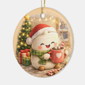 ふわふわクリスマス セラミックオーナメント (左)