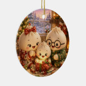 ふわふわクリスマス セラミックオーナメント (右)