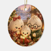 ふわふわクリスマス セラミックオーナメント (左)
