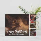 ふわふわクリスマス ペット フォト コラージュ シーズンカード (スタンド正面)