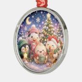 ふわふわクリスマス メタルオーナメント (左)