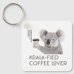 ふわふわコアラプンコーヒー愛好家 キーホルダー