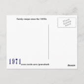 ふわふわココアつや消しレシピはがき ポストカード (裏面)