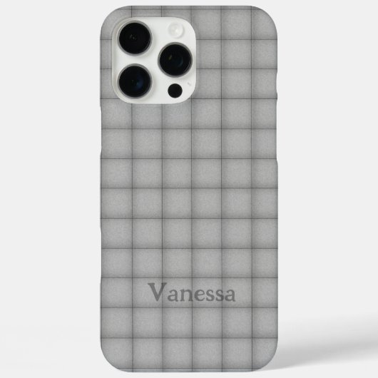 ふわふわスクエア お気に入りの色 チェッカー カスタムネーム Case-Mate iPhoneケース (裏面)