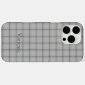 ふわふわスクエア お気に入りの色 チェッカー カスタムネーム Case-Mate iPhoneケース (裏面 (横))