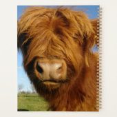 ふわふわスコティッシュハイランド牛 – ブルースカイ プランナー手帳 (裏面)