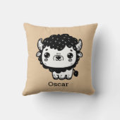 ふわふわビソンベビー-かわいいズファームアニマルアート クッション (裏面)