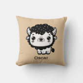 ふわふわビソンベビー-かわいいズファームアニマルアート クッション (正面)