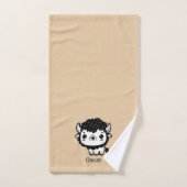 ふわふわビソンベビー-かわいいズファームアニマルアート バスタオルセット (ハンドタオル)